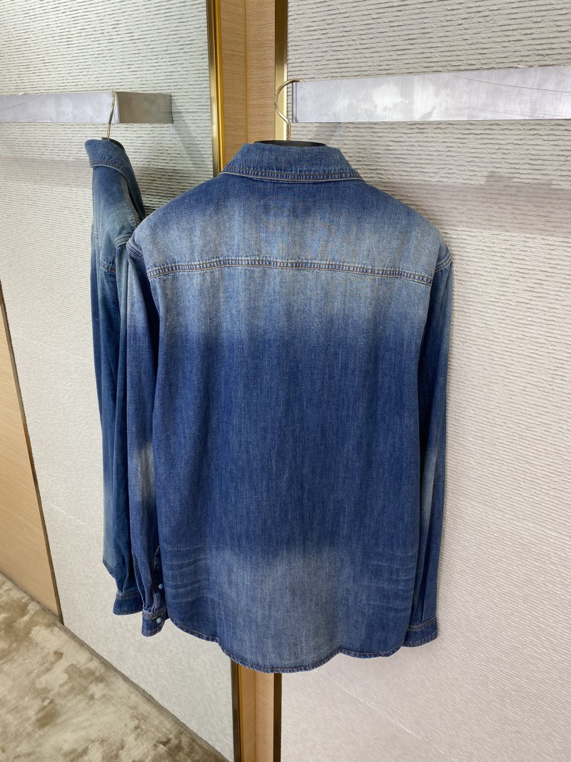 LV Studded Denim Jacket Coat 6