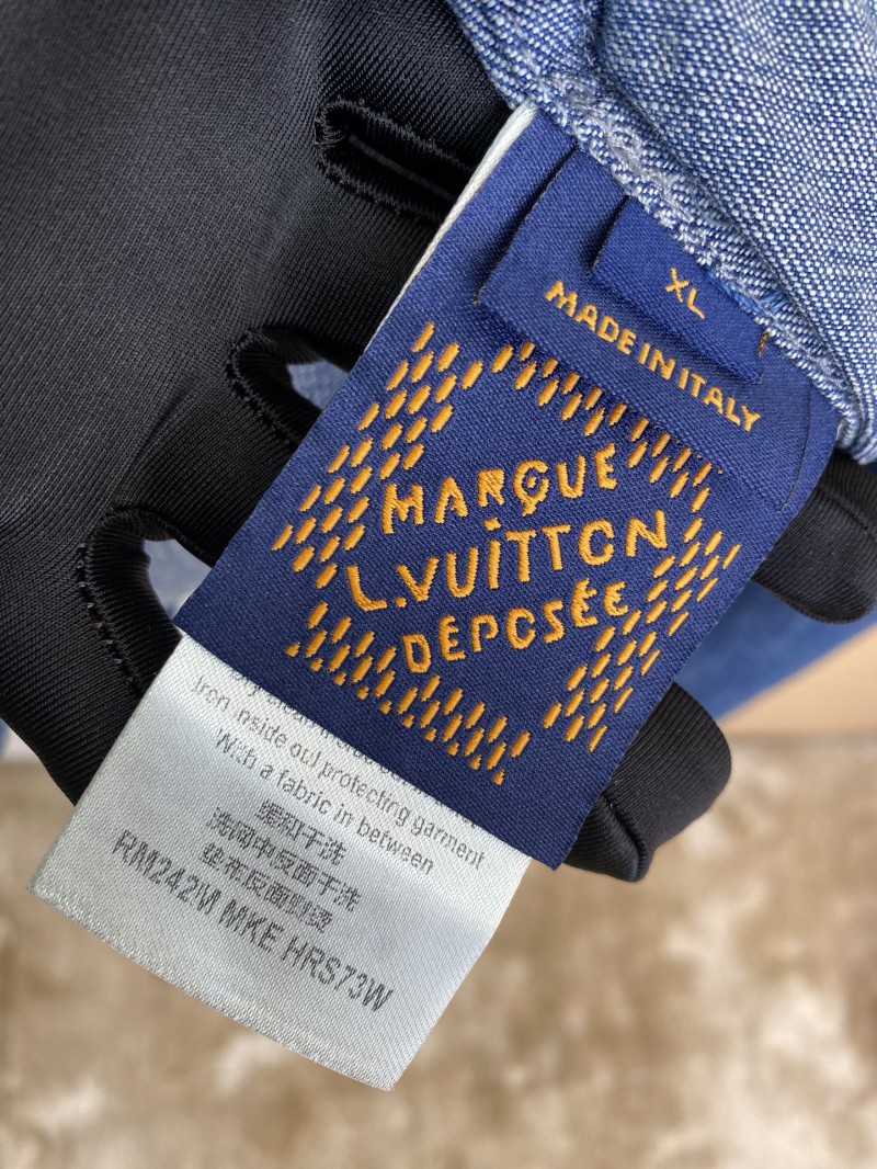 LV Studded Denim Jacket Coat 7