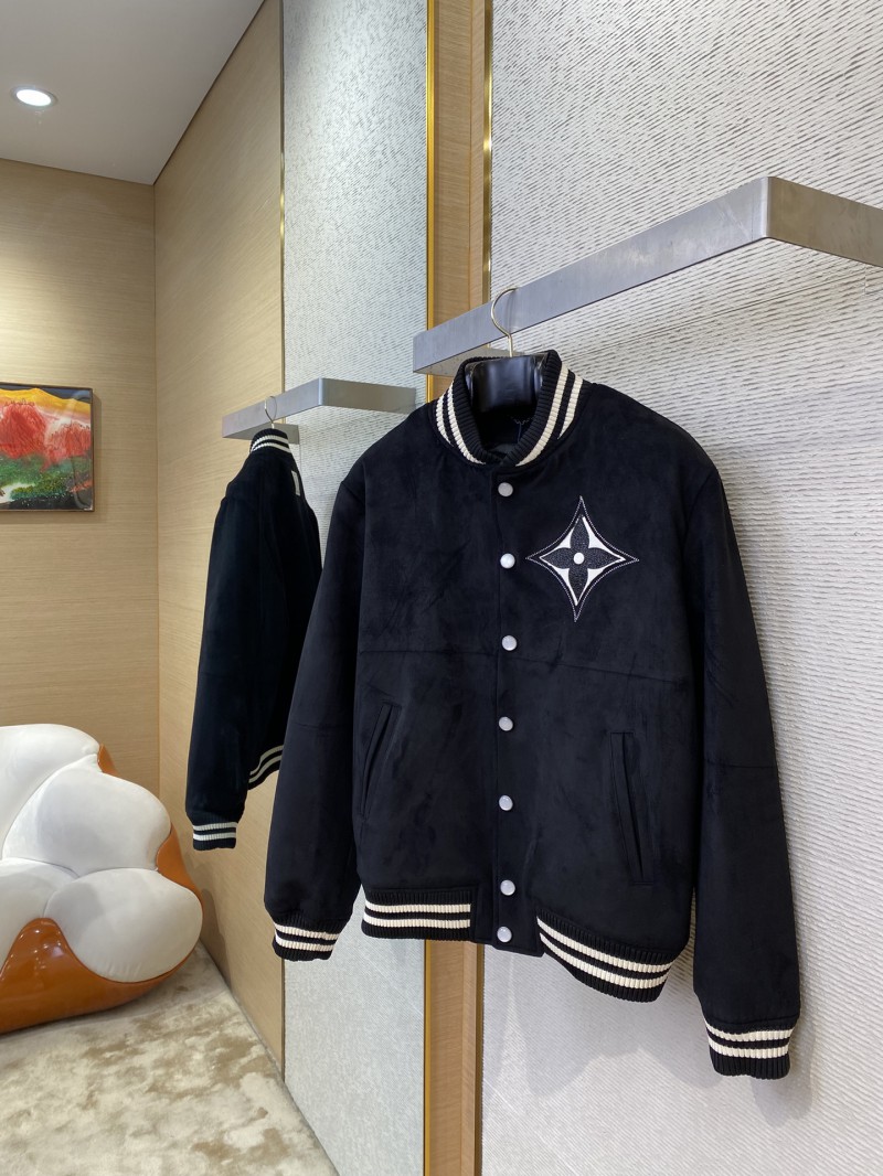 LV Hot Stamped Suede Jacket Coat 2