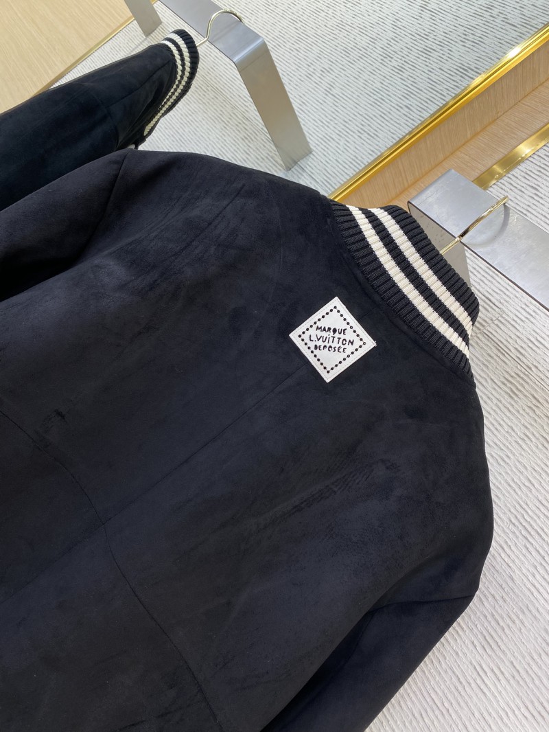 LV Hot Stamped Suede Jacket Coat 7