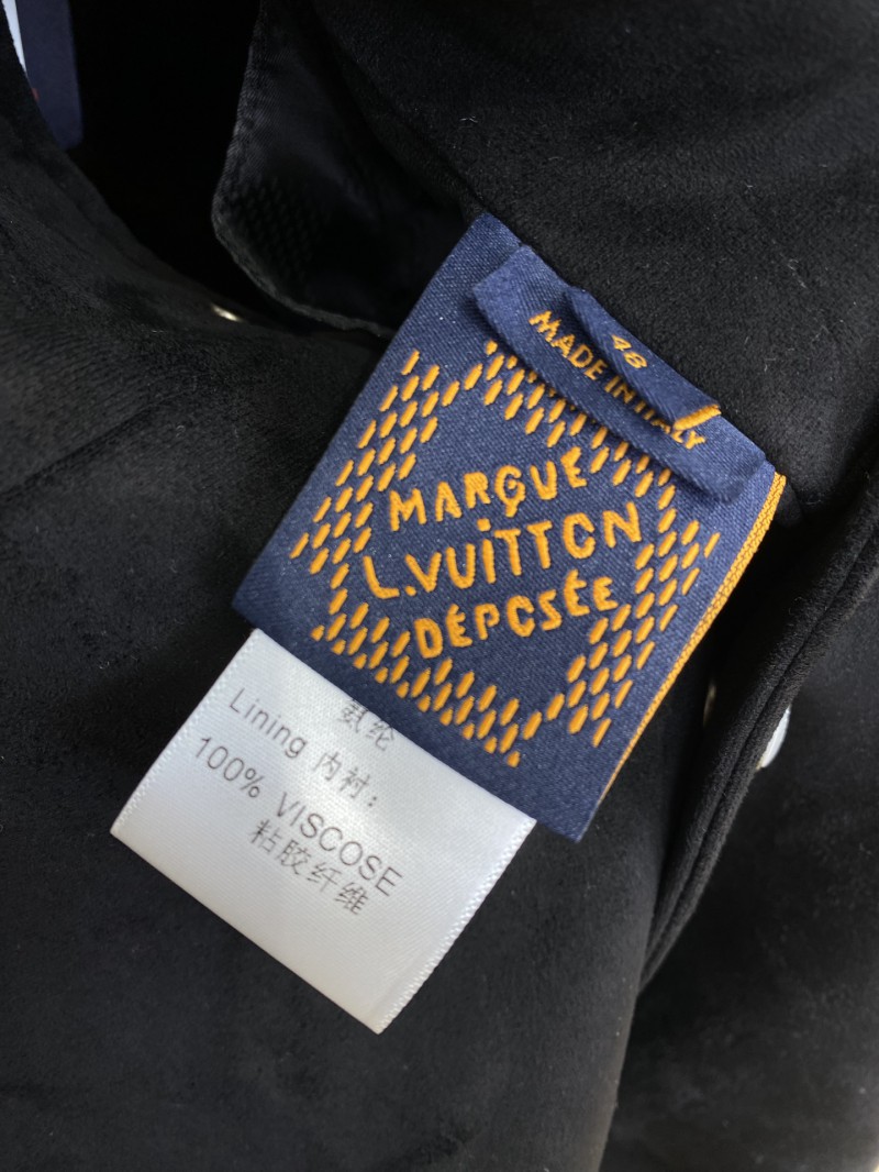 LV Hot Stamped Suede Jacket Coat 8