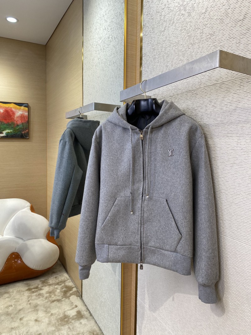 LV Wool Blend Logo Zip outerwear 2