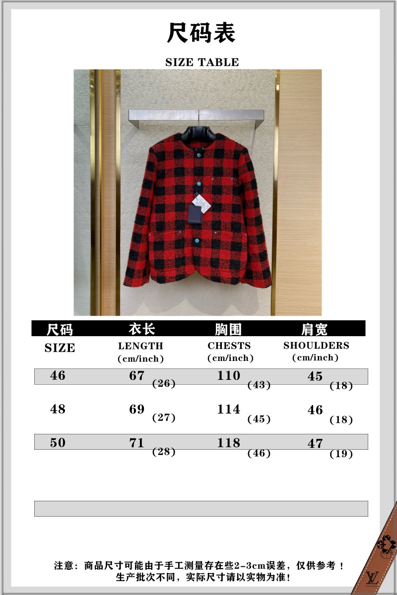 LV Check Turquoise Collarless Jacket Coat 9