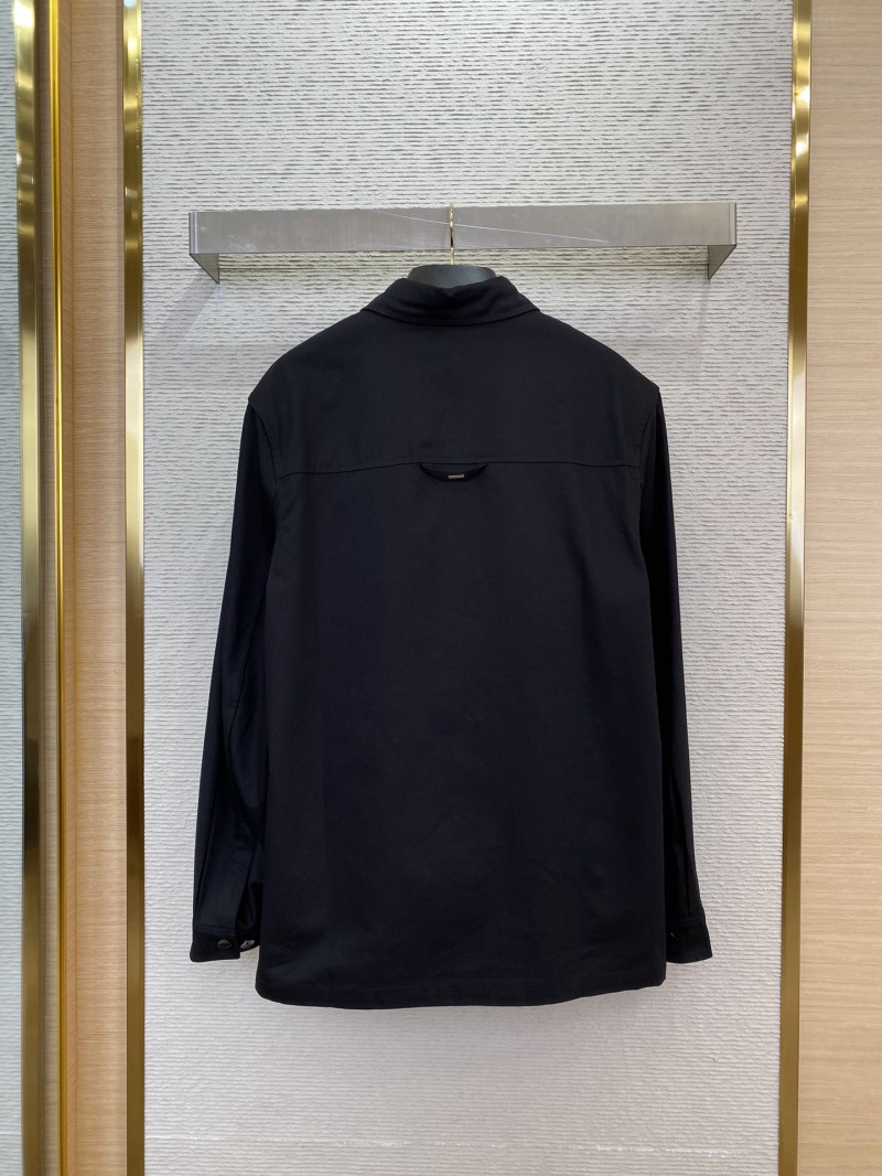 LV Cut-off Flocked Jacket Style Cotton Shirt 1