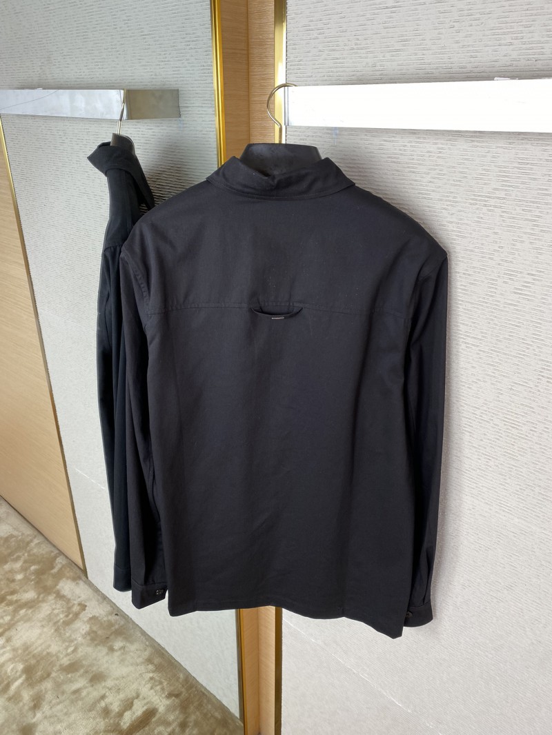 LV Cut-off Flocked Jacket Style Cotton Shirt 7