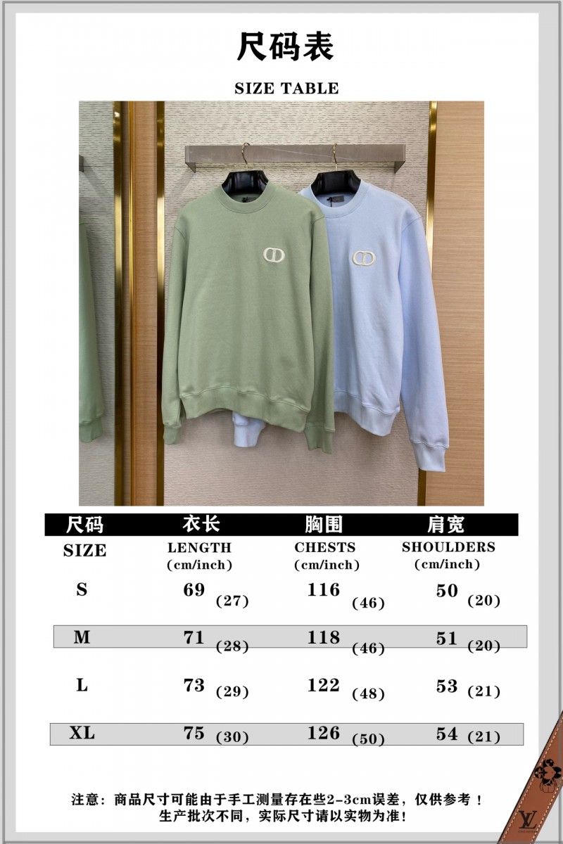 Dior Logo Sweatshirt Sky Blue 9