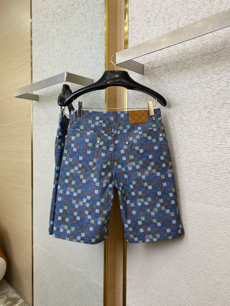 LV washed checkerboard shorts 6