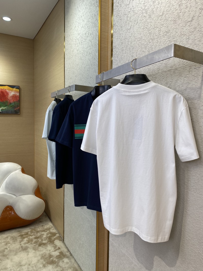 Gucci Monogram Embroidered Printed Short Sleeve T-Shirt White 3