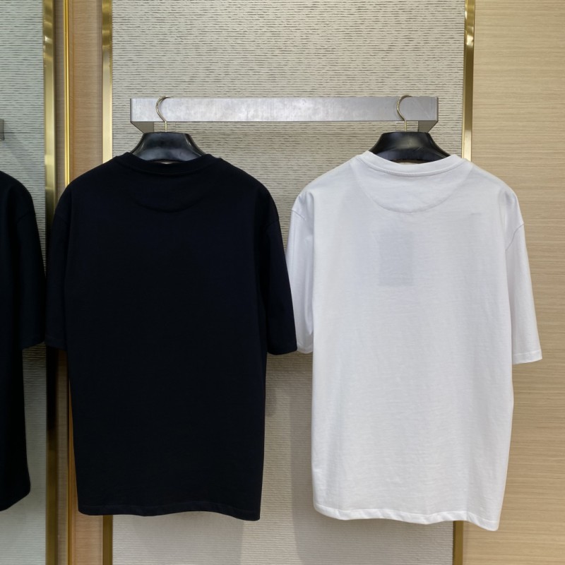 Prada Printed Short Sleeve T-Shirt Black 1