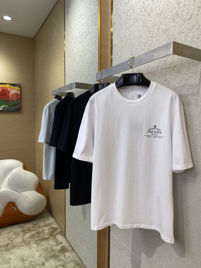 Prada Printed Short Sleeve T-Shirt White 2