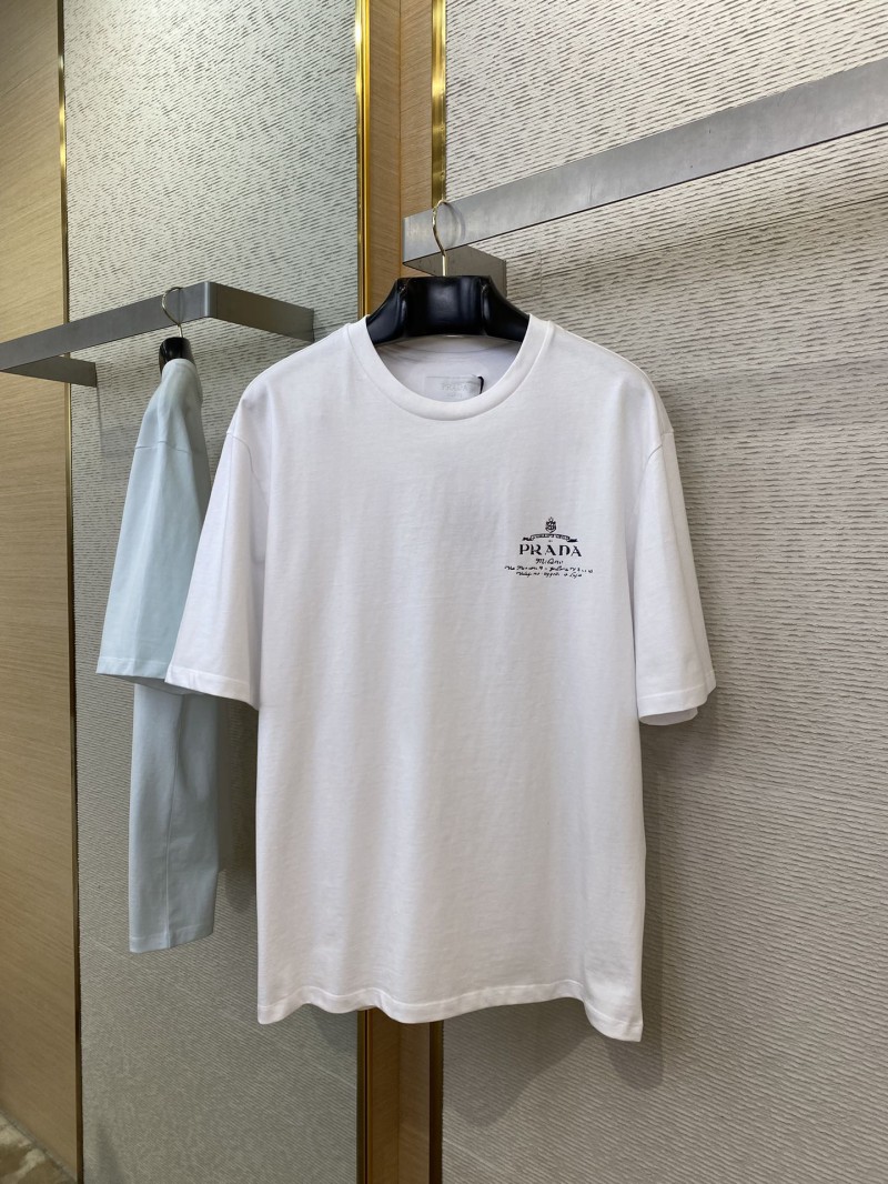 Prada Printed Short Sleeve T-Shirt White 4