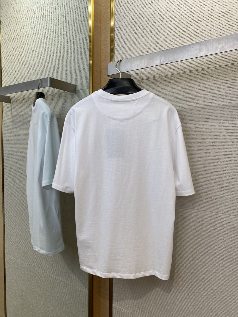 Prada Printed Short Sleeve T-Shirt White 6