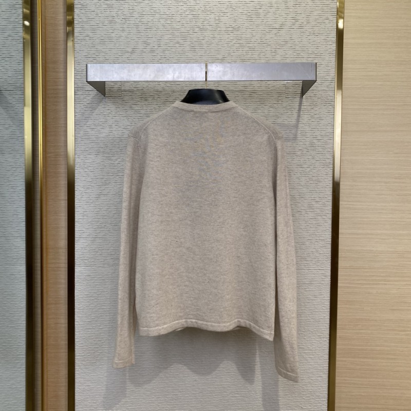 Dior logo embroidered crew neck jumper 1