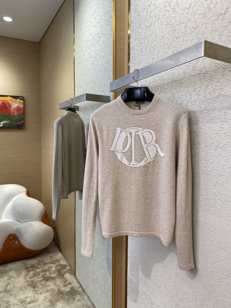 Dior logo embroidered crew neck jumper 2