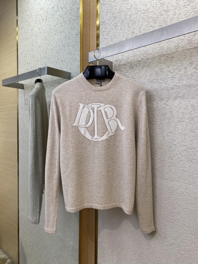 Dior logo embroidered crew neck jumper 4