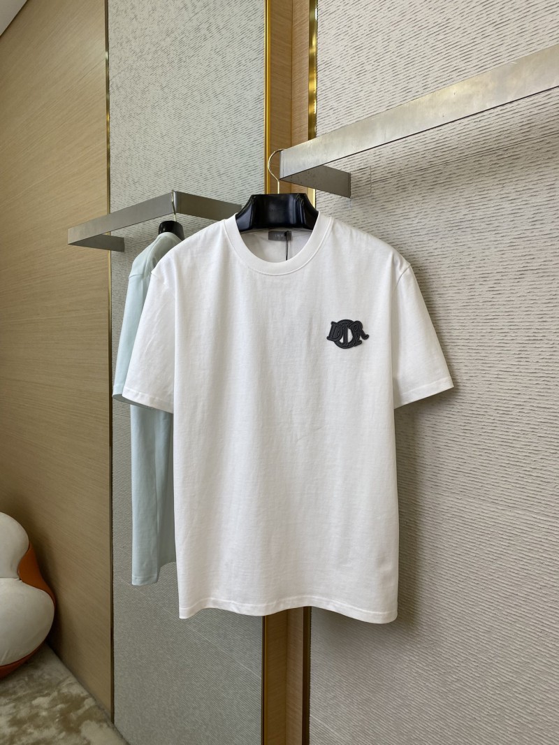 Dior Embroidered Logo Short Sleeve White 4