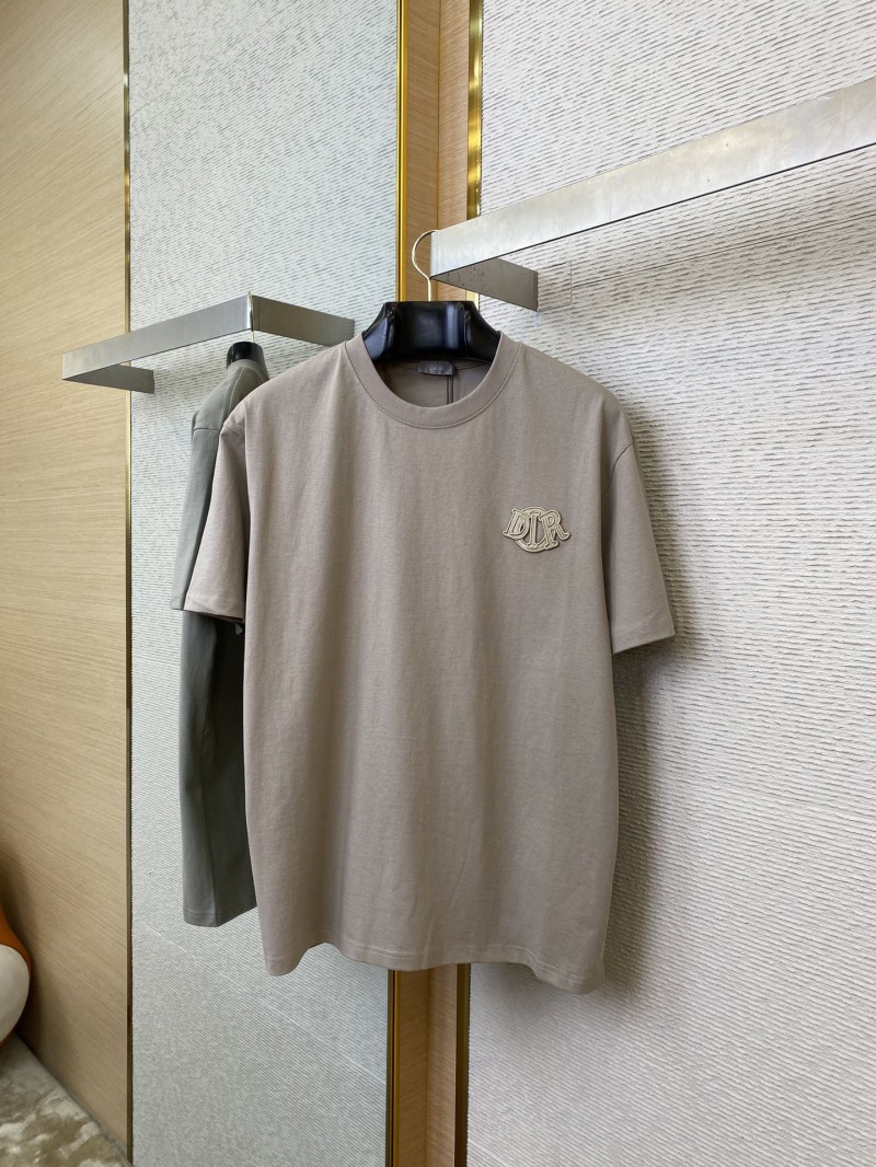 Dior Embroidered Logo Short Sleeve Brown 4