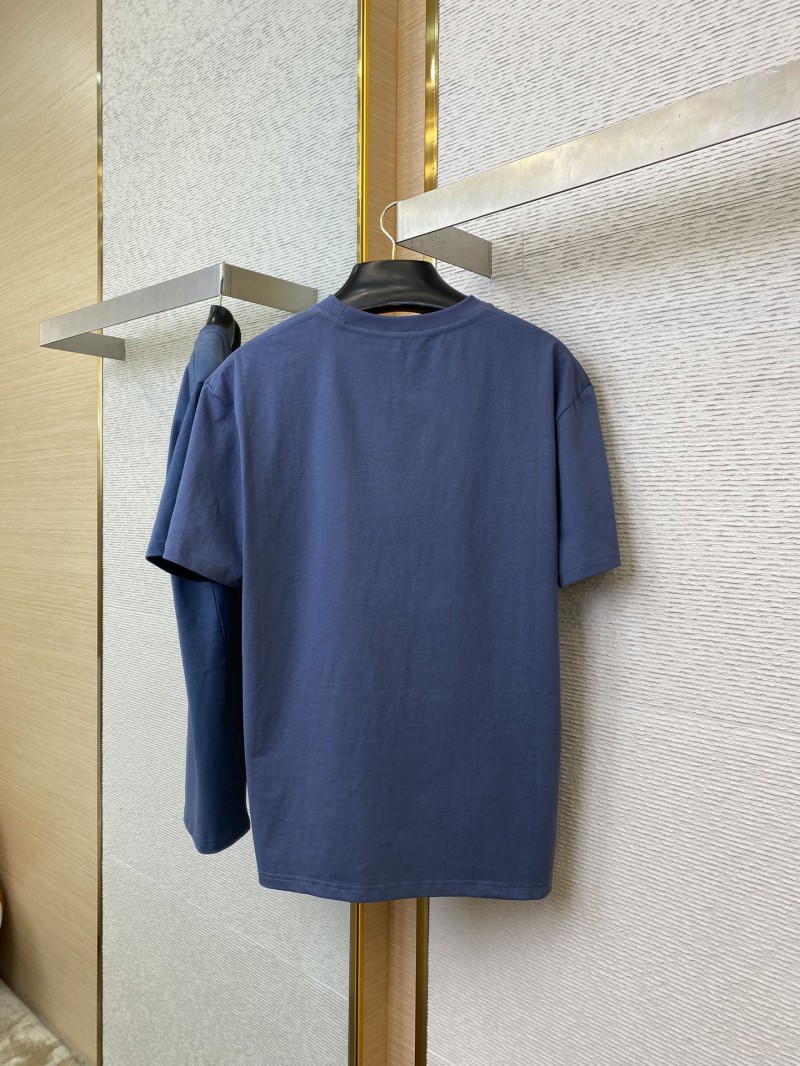 Dior Embroidered Logo Short Sleeve Blue 5