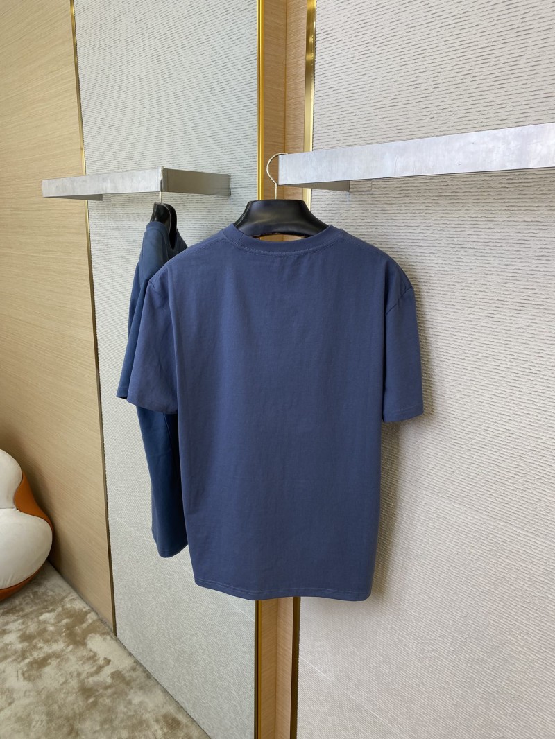 Dior Embroidered Logo Short Sleeve Blue 7