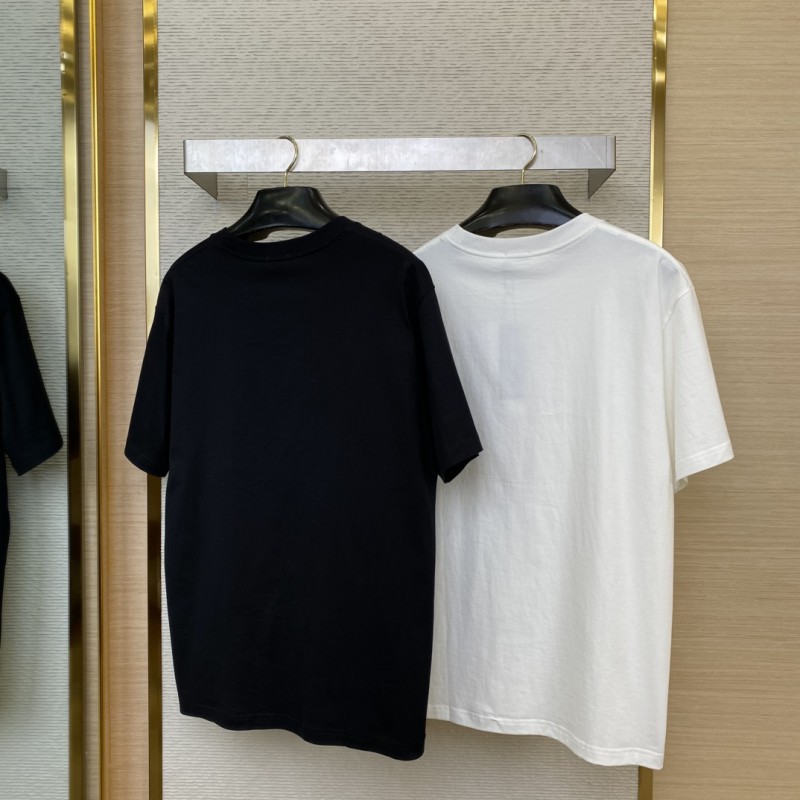 Dior Flocked Print Short Sleeve White 1