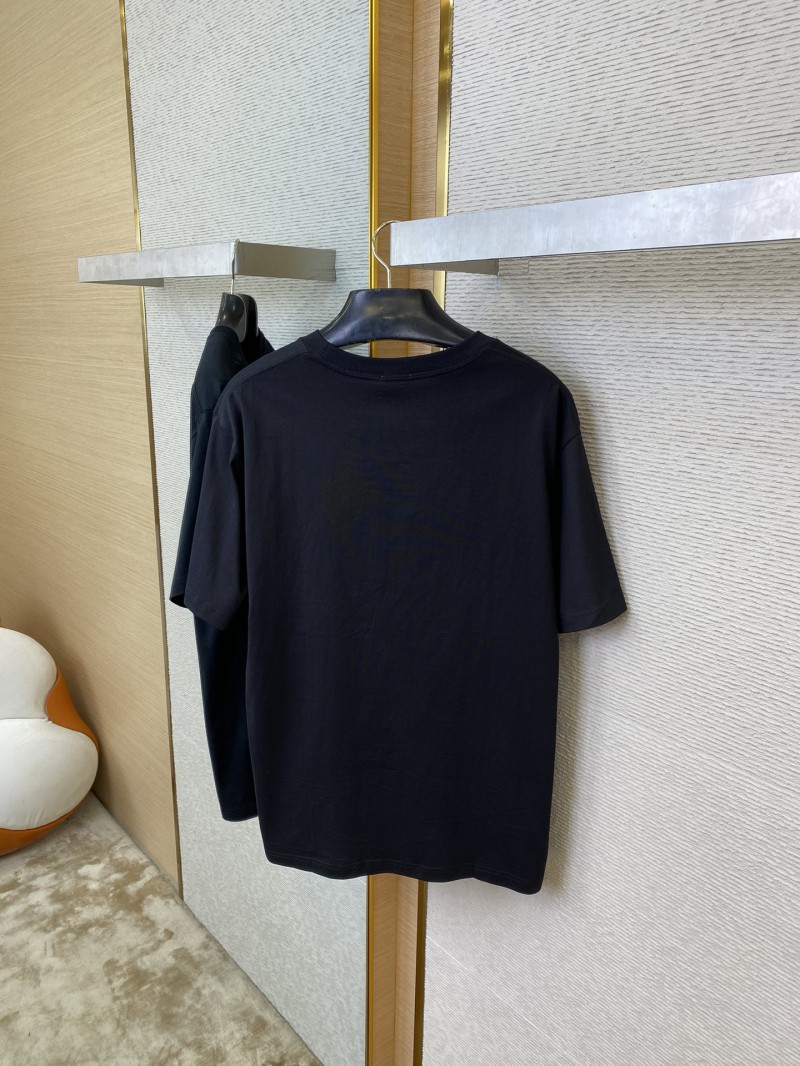 Dior Flocked Print Short Sleeve Black 7