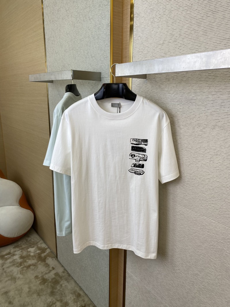 Dior Flocked Print Short Sleeve White 6