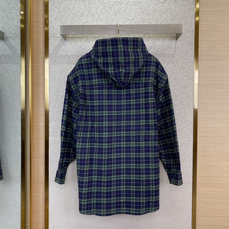 Balenciaga Check Shirt Jacket Coat 1