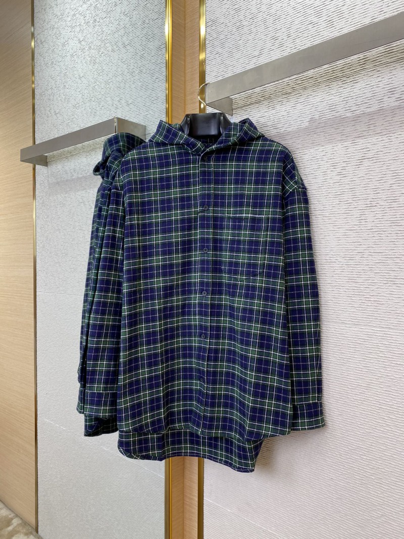 Balenciaga Check Shirt Jacket Coat 4
