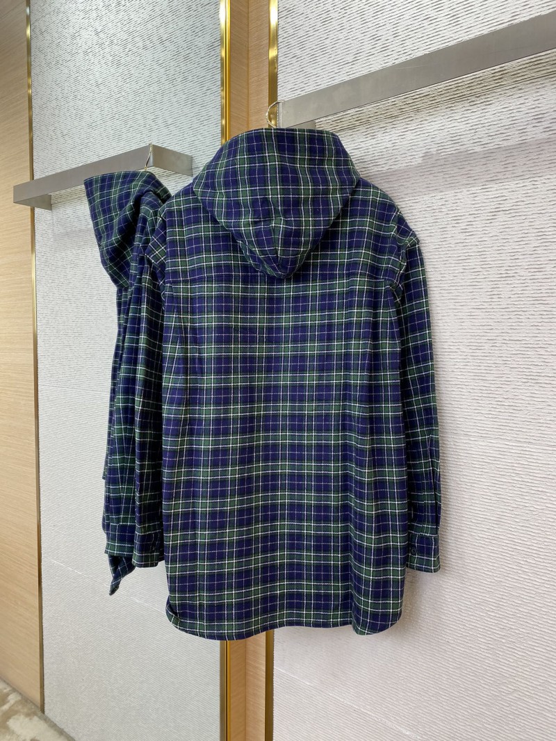 Balenciaga Check Shirt Jacket Coat 5