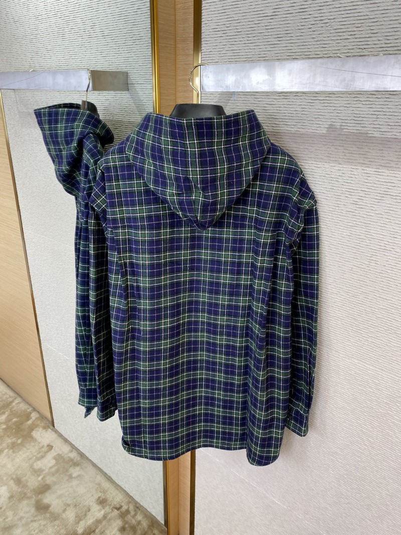 Balenciaga Check Shirt Jacket Coat 7