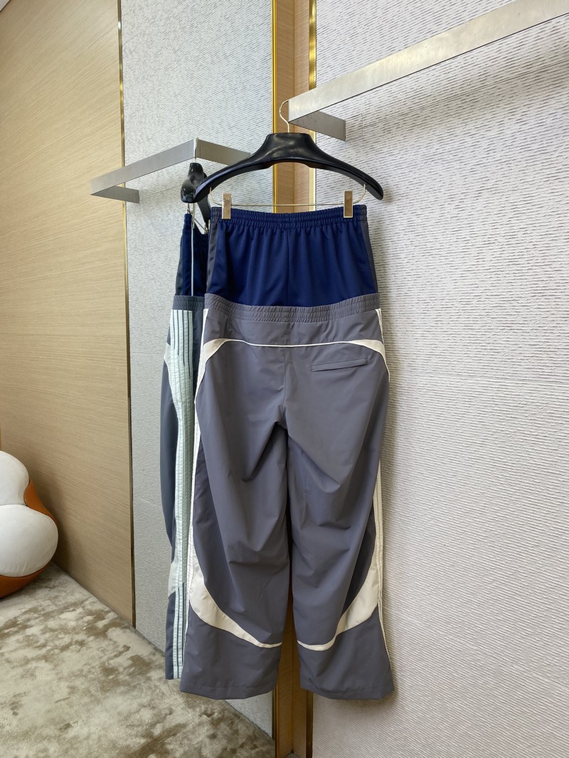 Balenciaga Double Layer Patchwork Double Loop Double Waist Side five barsTrousersGrey 5