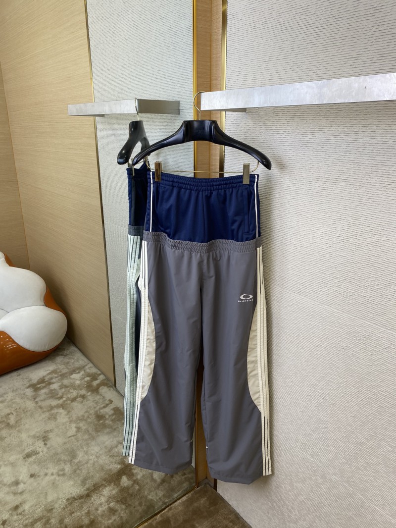 Balenciaga Double Layer Patchwork Double Loop Double Waist Side five barsTrousersGrey 6