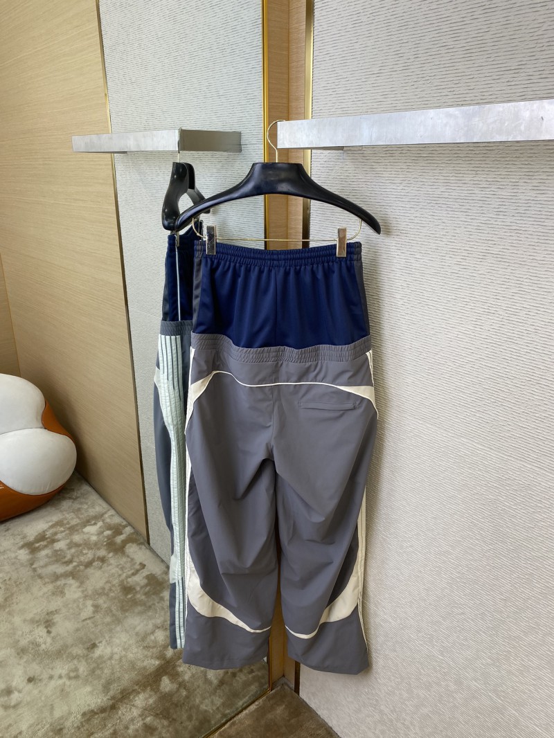 Balenciaga Double Layer Patchwork Double Loop Double Waist Side five barsTrousersGrey 7