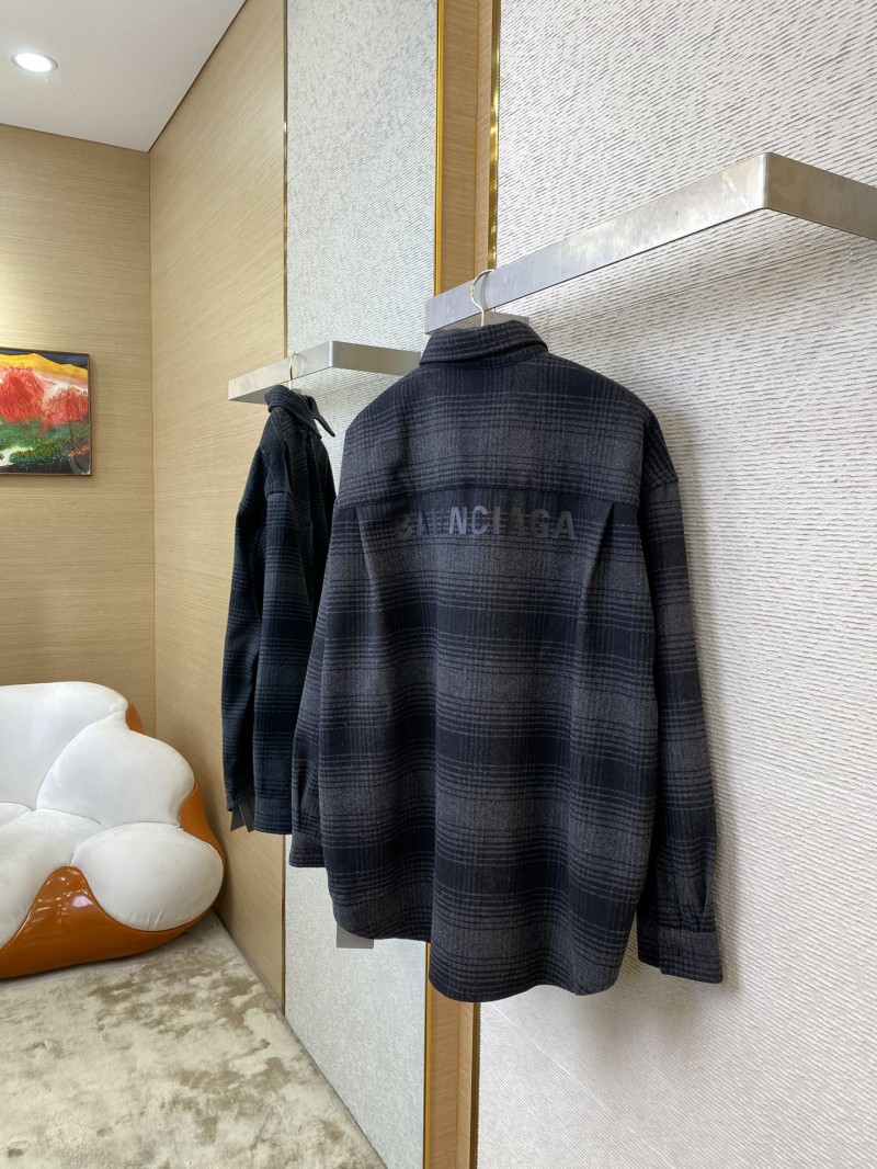 Balenciaga Letters Check Long Sleeve Shirt 3
