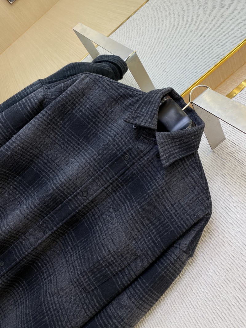 Balenciaga Letters Check Long Sleeve Shirt 4
