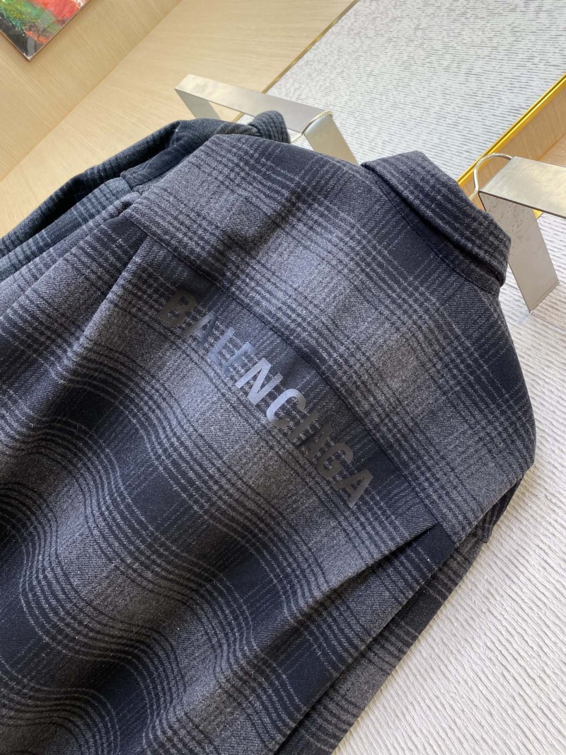 Balenciaga Letters Check Long Sleeve Shirt 6