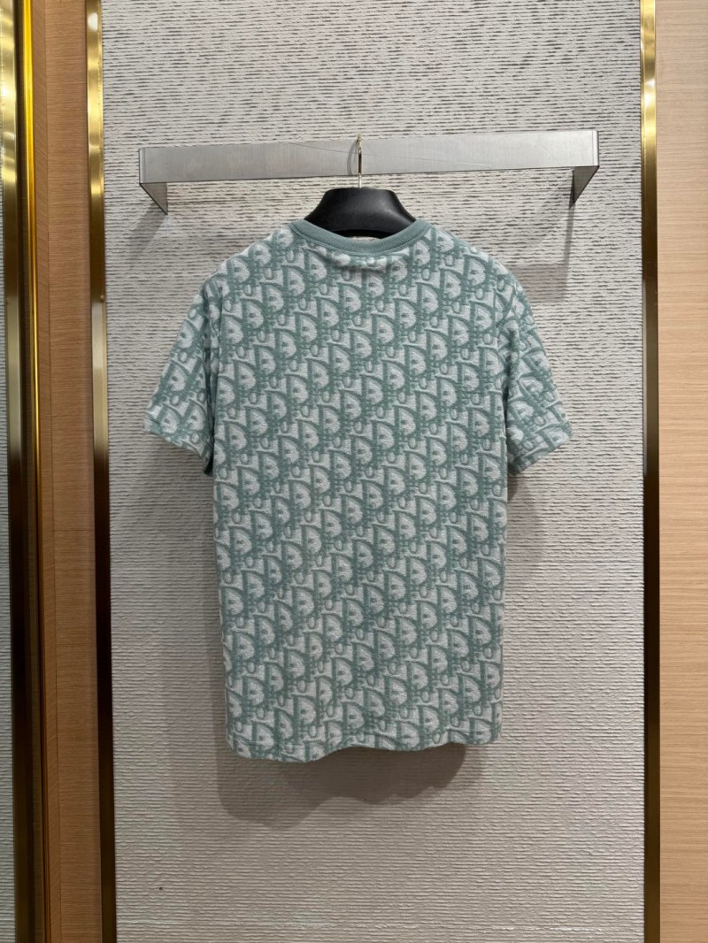 Dior Jacquard All-over Print Short Sleeve T-Shirt 2 1