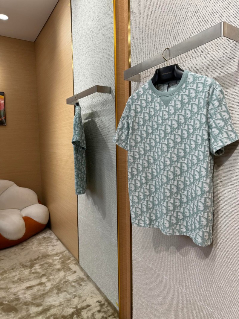 Dior Jacquard All-over Print Short Sleeve T-Shirt 2 3
