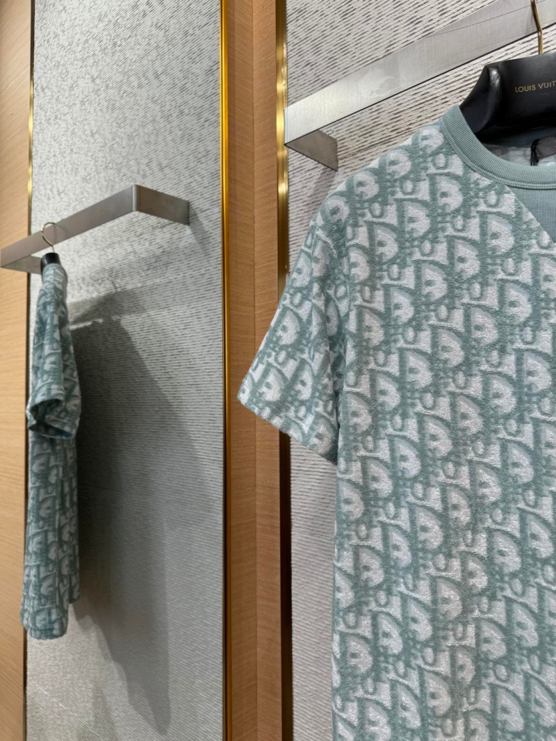 Dior Jacquard All-over Print Short Sleeve T-Shirt 2 4