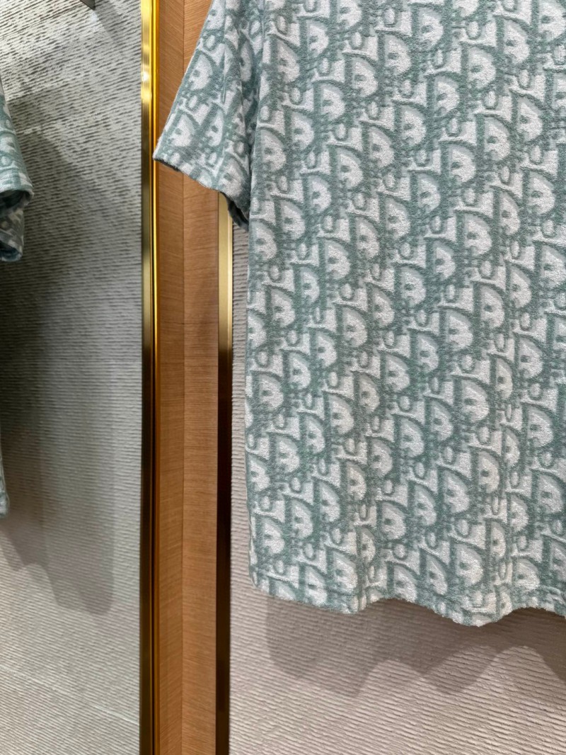 Dior Jacquard All-over Print Short Sleeve T-Shirt 2 5