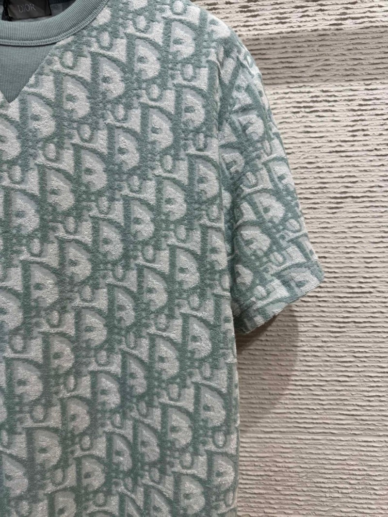 Dior Jacquard All-over Print Short Sleeve T-Shirt 2 6