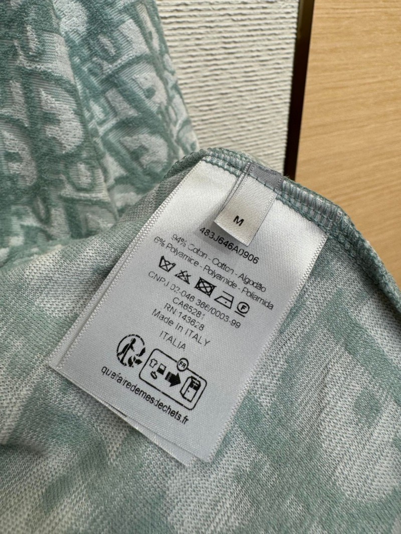 Dior Jacquard All-over Print Short Sleeve T-Shirt 2 8