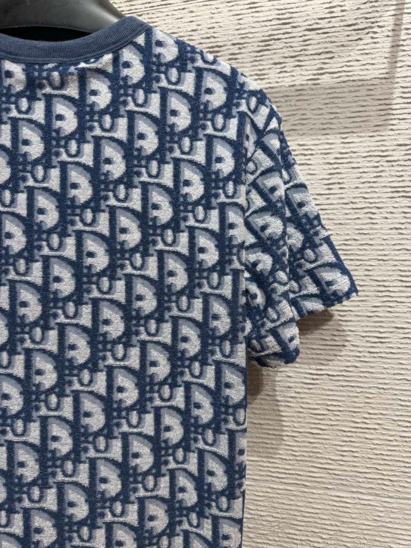 Dior Jacquard All-over Print Short Sleeve T-Shirt 1 6