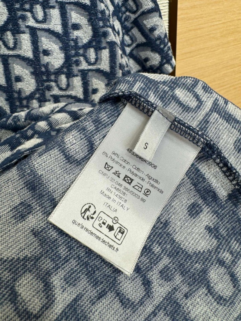 Dior Jacquard All-over Print Short Sleeve T-Shirt 1 8