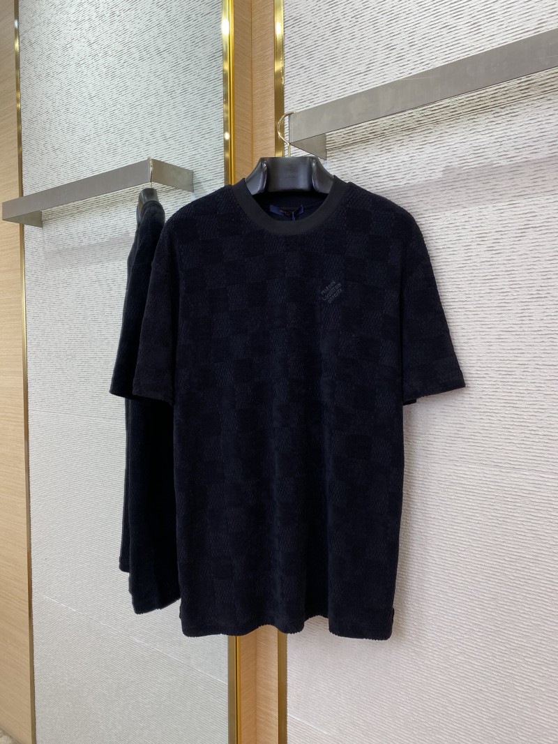 LV Checkered Terry Velour Short Sleeve T-Shirt 4