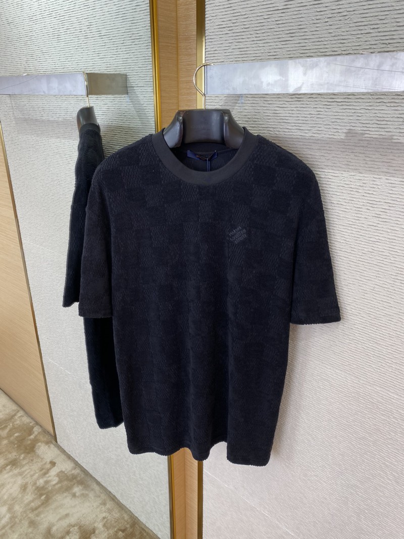 LV Checkered Terry Velour Short Sleeve T-Shirt 6