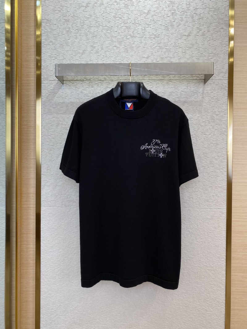 LV hot stamping Hot Stamped America's Cup Knitted Short Sleeve 2