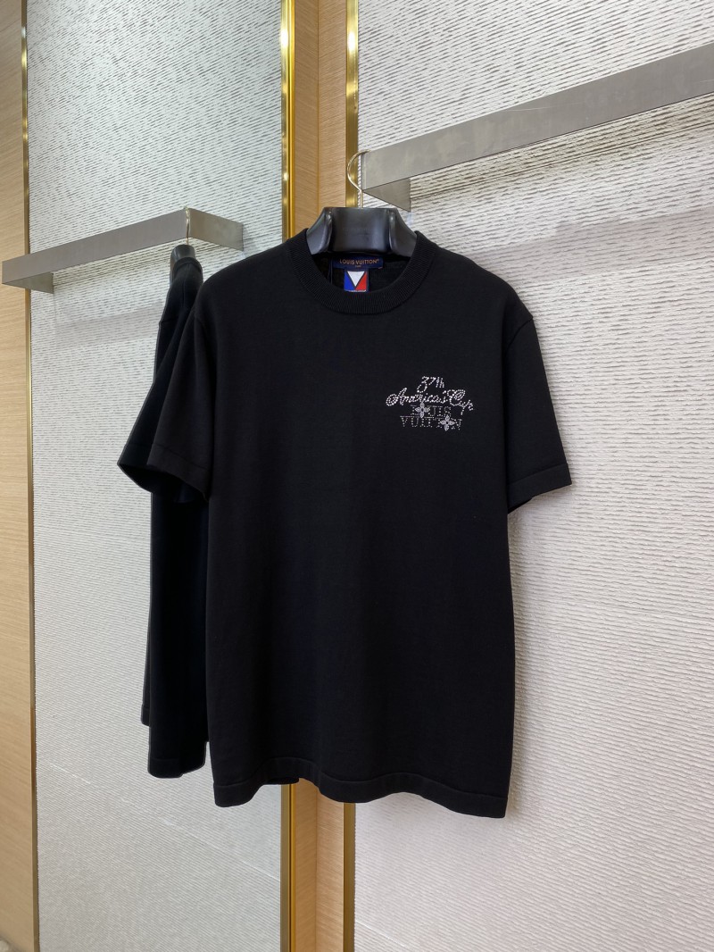 LV hot stamping Hot Stamped America's Cup Knitted Short Sleeve 5