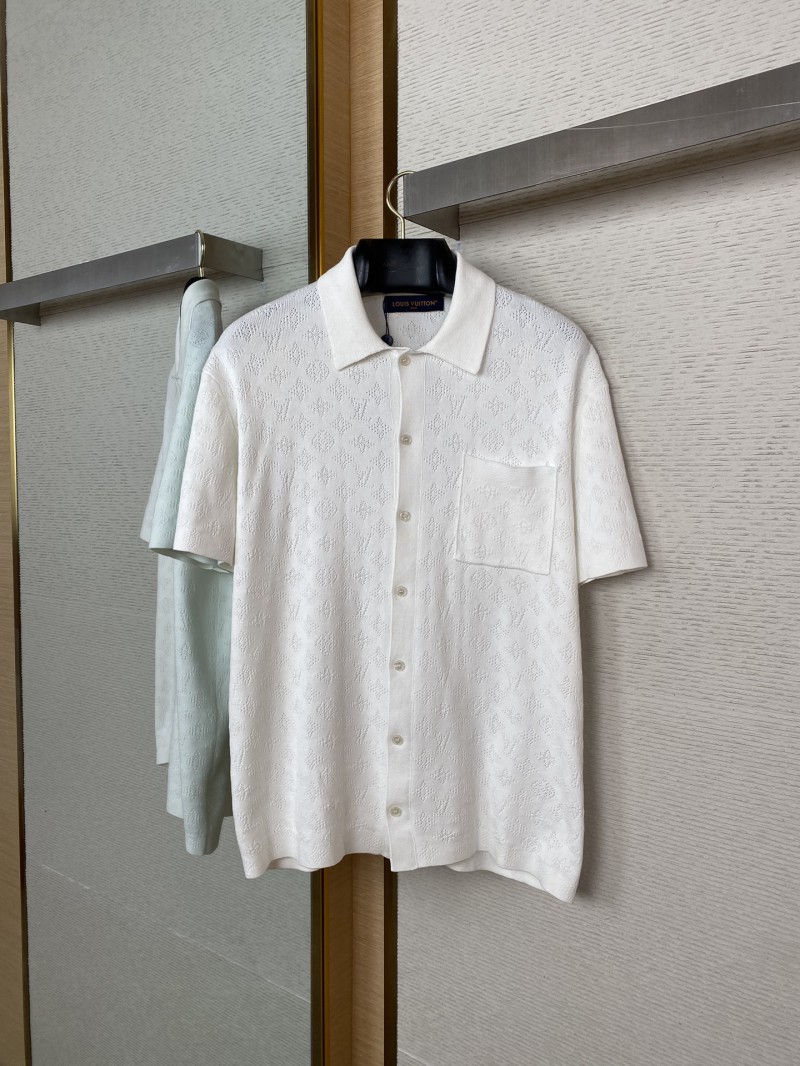 LV cut-out jacquard knit polo short-sleeved T-shirt 4