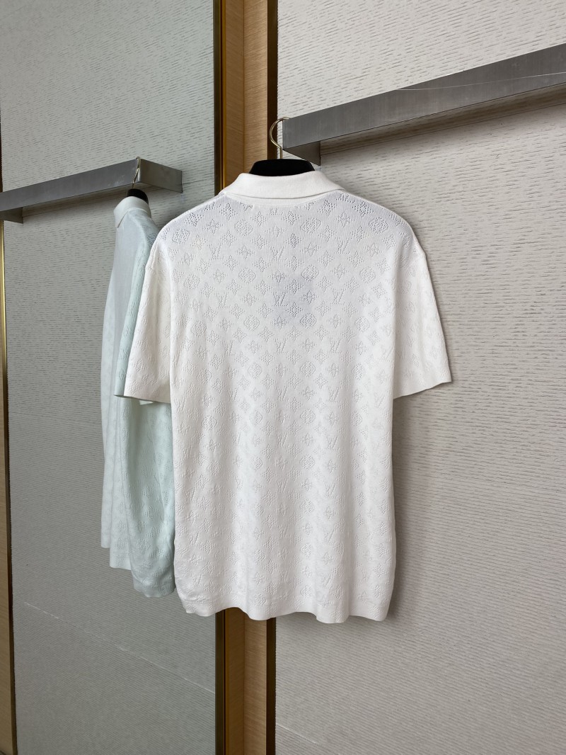 LV cut-out jacquard knit polo short-sleeved T-shirt 5